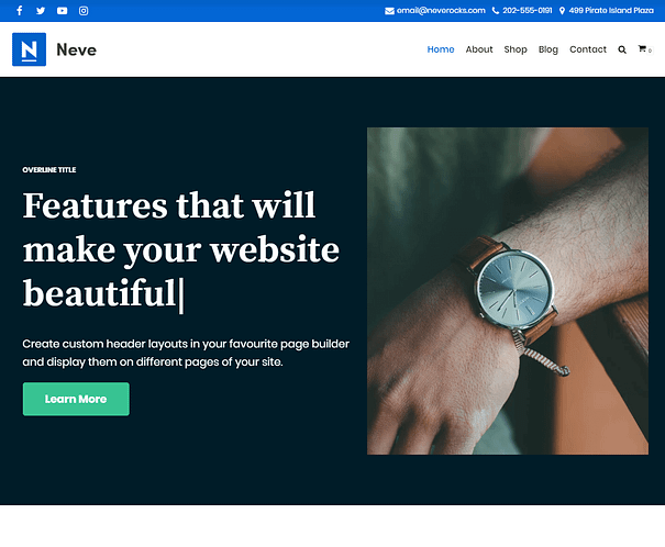 Neve - En İyi Ücretsiz WordPress Temaları